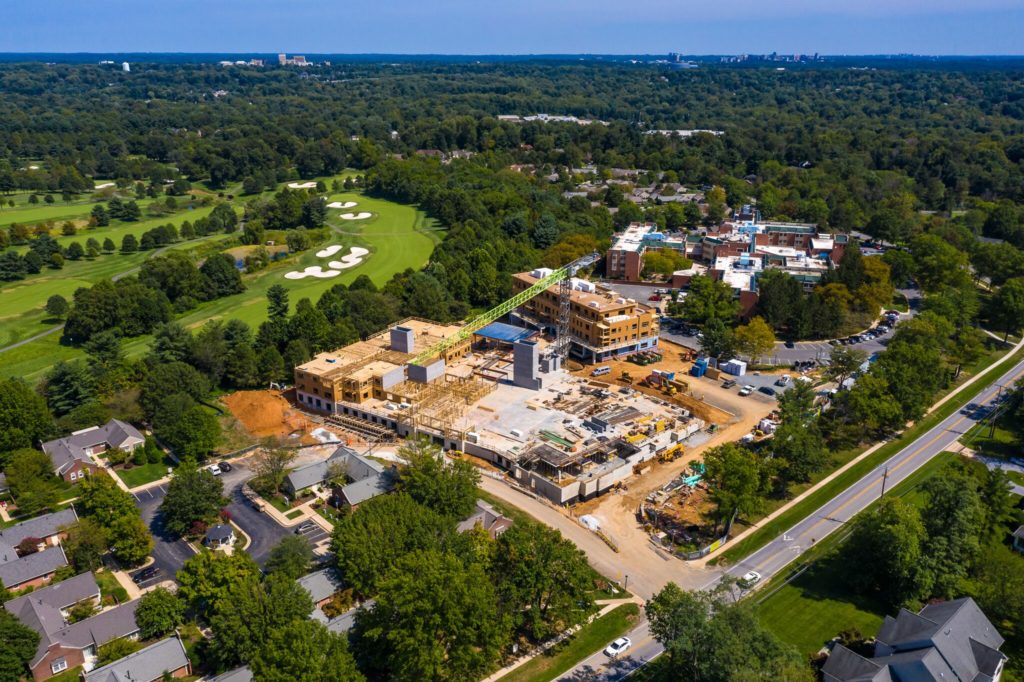 Rockville Glenmere campus expansion construction work in progress.